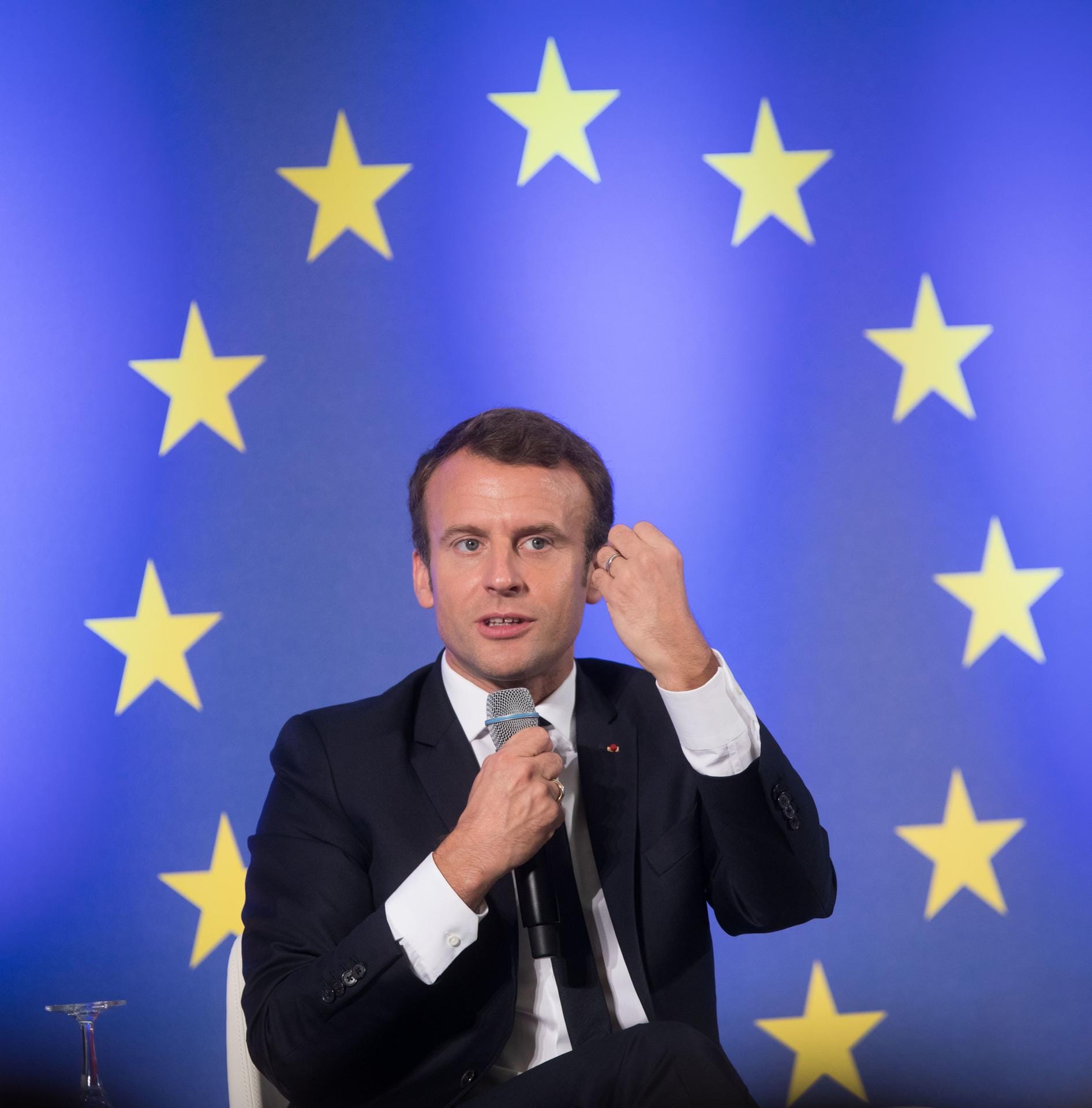 Emmanuel Macron an der Frankfurter Universität Emmanuel Macron an der Frankfurter Universität