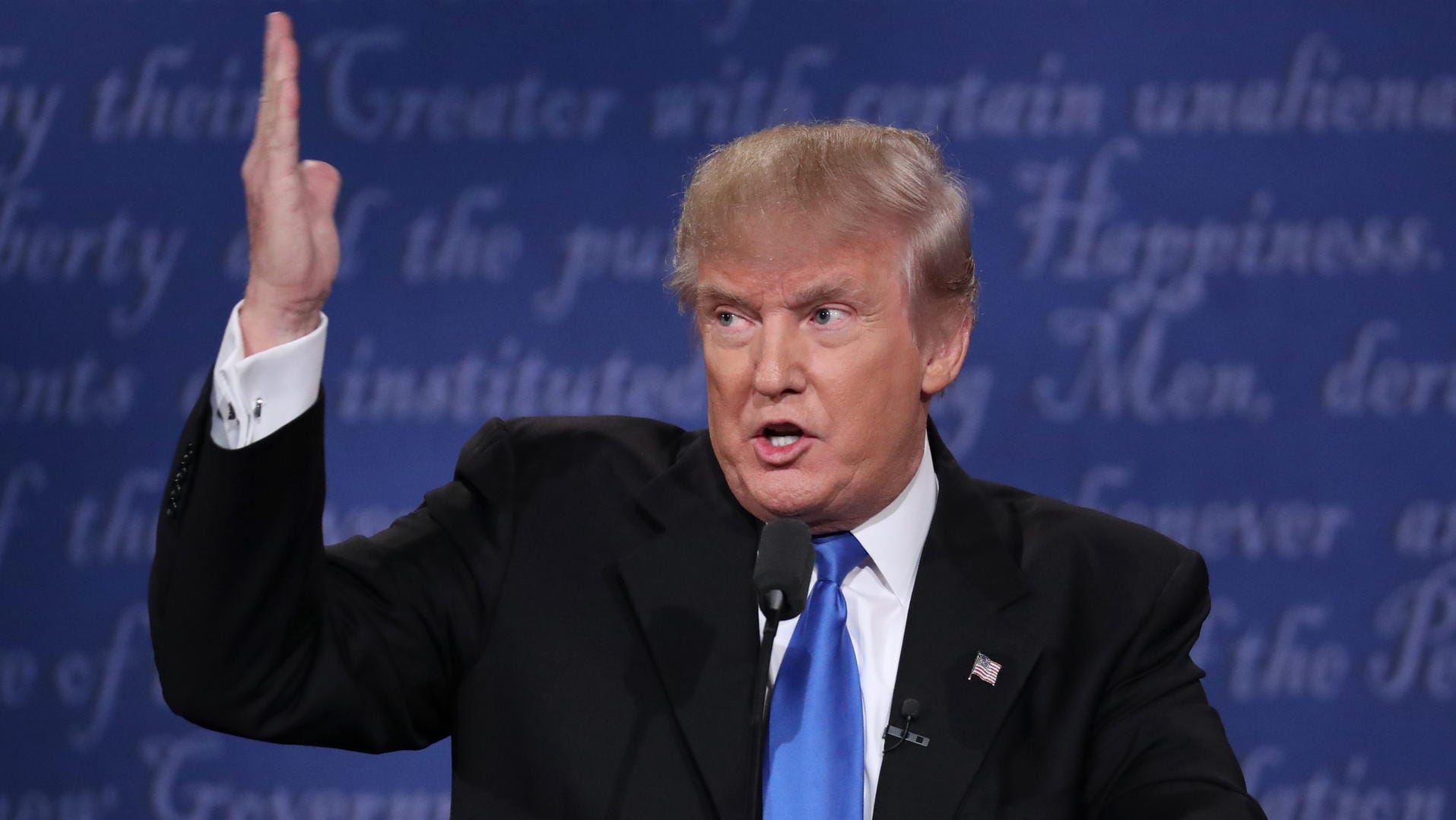 Trumps größtes Wahlkampfversprechen: "Ich werde eine Mauer bauen." Trumps größtes Wahlkampfversprechen: "Ich werde eine Mauer bauen."