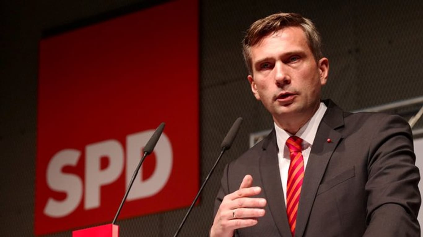 Der Landesvorsitzende der SPD Sachsen Martin Dulig spricht auf dem Landesparteitag.