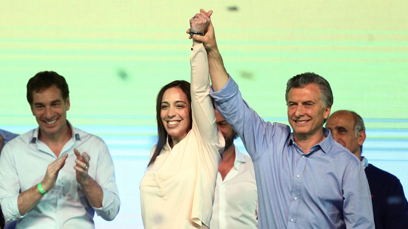 Argentiniens amtierender Präsident Mauricio Macri erreicht landesweit über 40 Prozent der Stimmen.