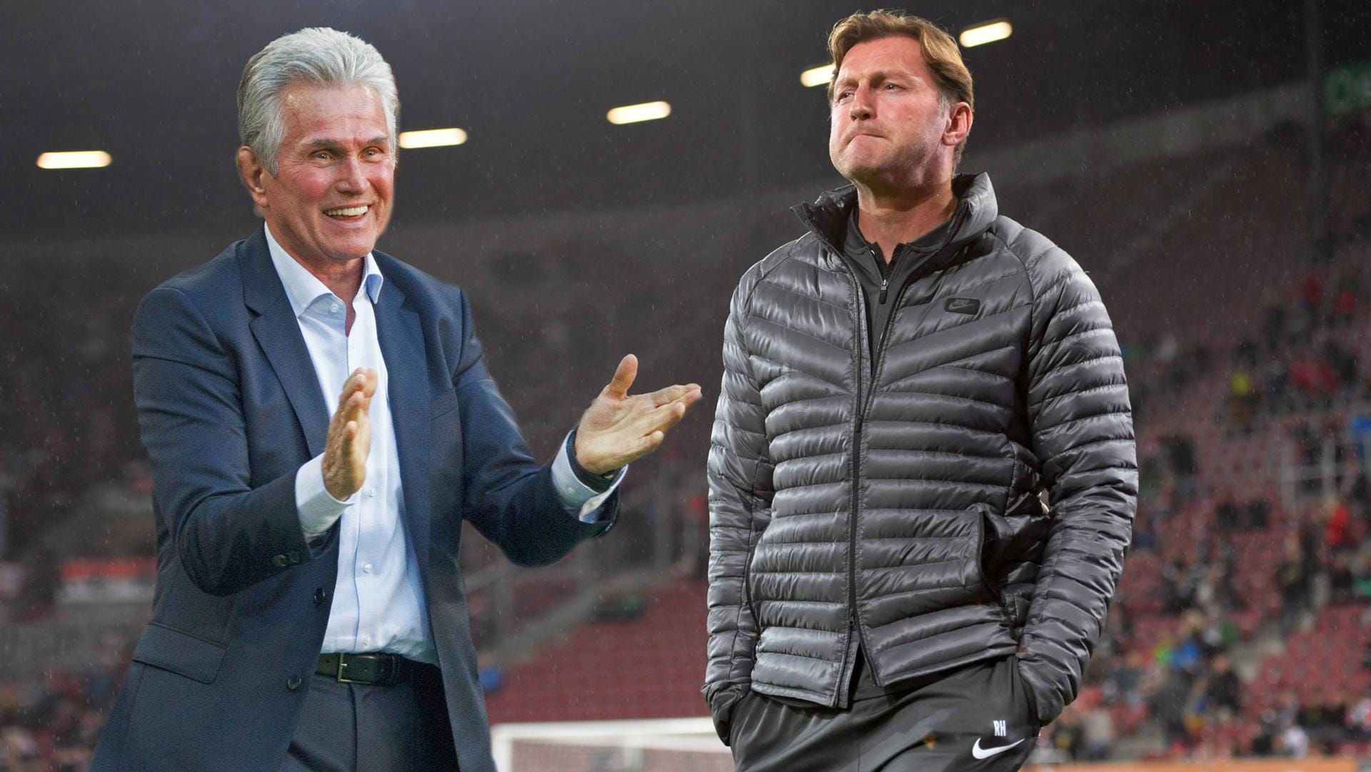 Wer findet die richtige Taktik - Bayerns Jupp Heynckes (l.) oder Leipzigs Trainer Ralph Hasenhüttl?