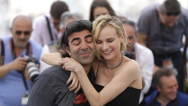 Der Regisseur Fatih Akin (l) und die Schauspielerin Diane Kruger sind ganz dicke.