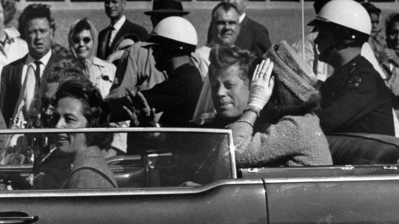 US-Präsident John F. Kennedy kurz vor dem Attentat.