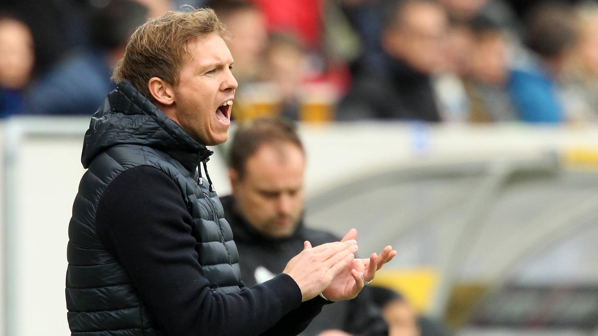 Julian Nagelsmann haderte bei der Pleite gegen Gladbach mit der Leistung seines Teams. Julian Nagelsmann haderte bei der Pleite gegen Gladbach mit der Leistung seines Teams.