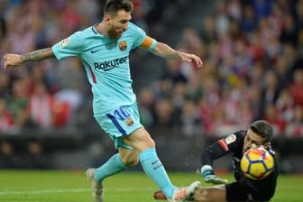 Lionel Messi erzielte in Bilbao den ersten Treffer.