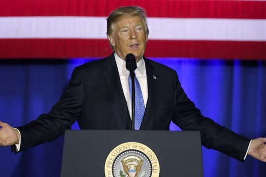 US-Präsident Donald Trump spricht in Indianapolis über seine geplante Steuerreform.