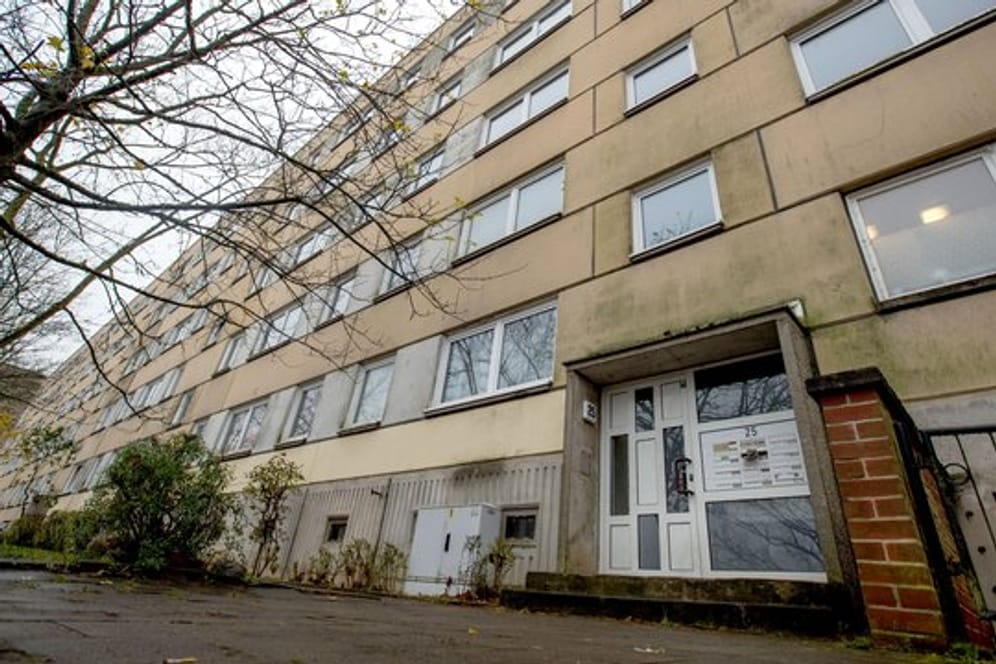 Der Wohnblock, in dem am 31.