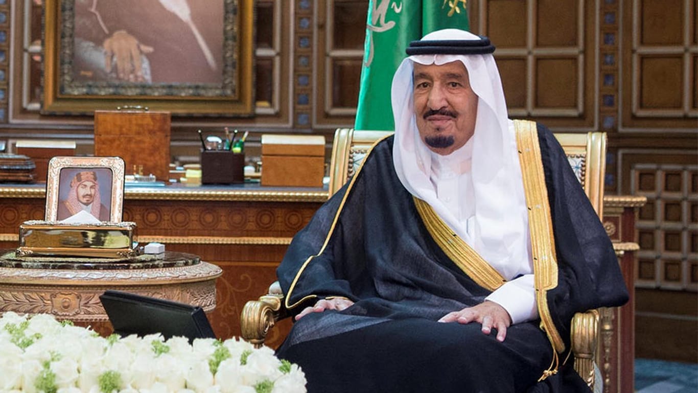 Saudi-Arabiens König Salman in seinem Palast in Riad.