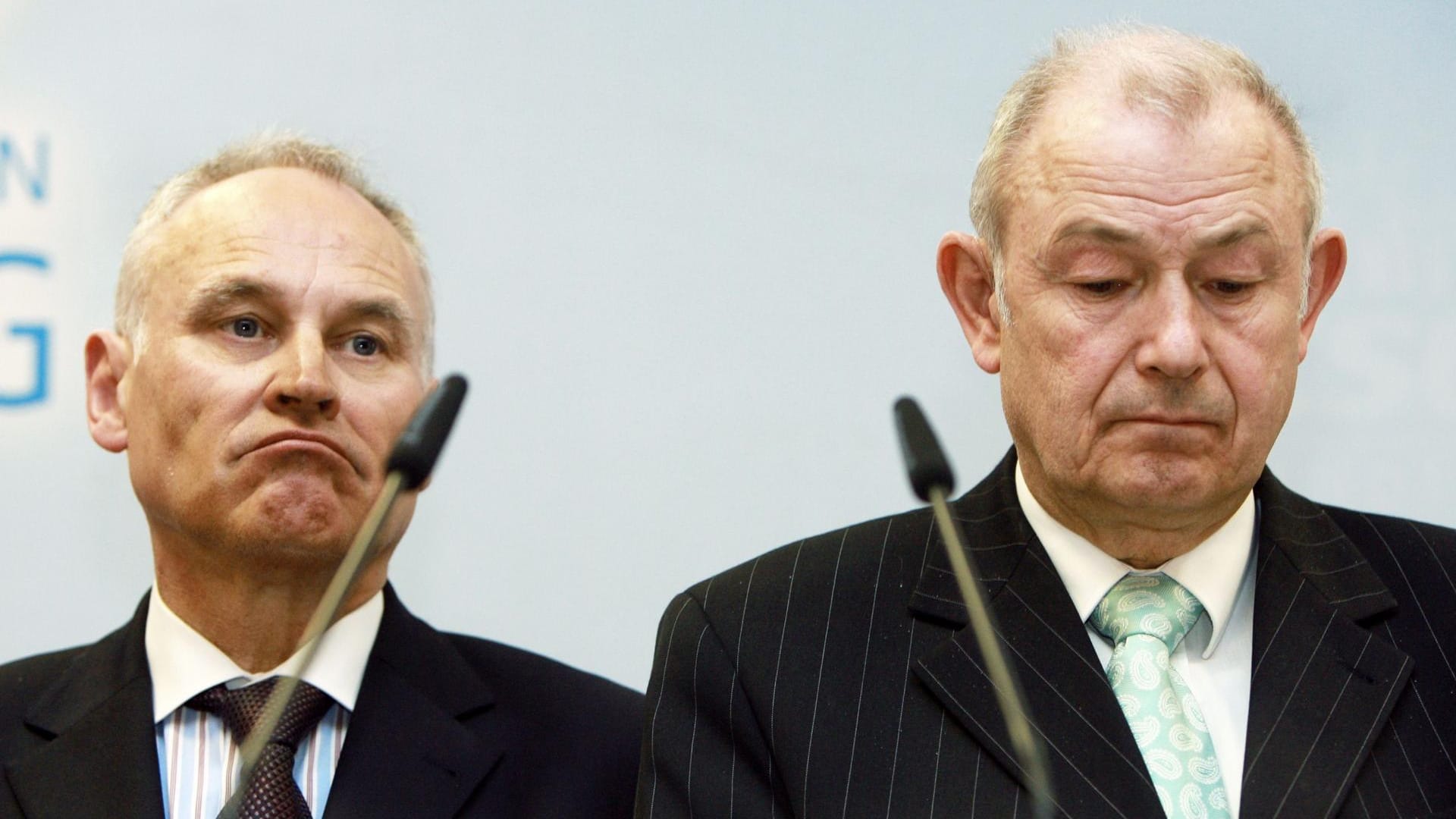 Zwei Männer, eine Partei II: Erwin Huber und Günhter Beckstein teilen sich die Macht.