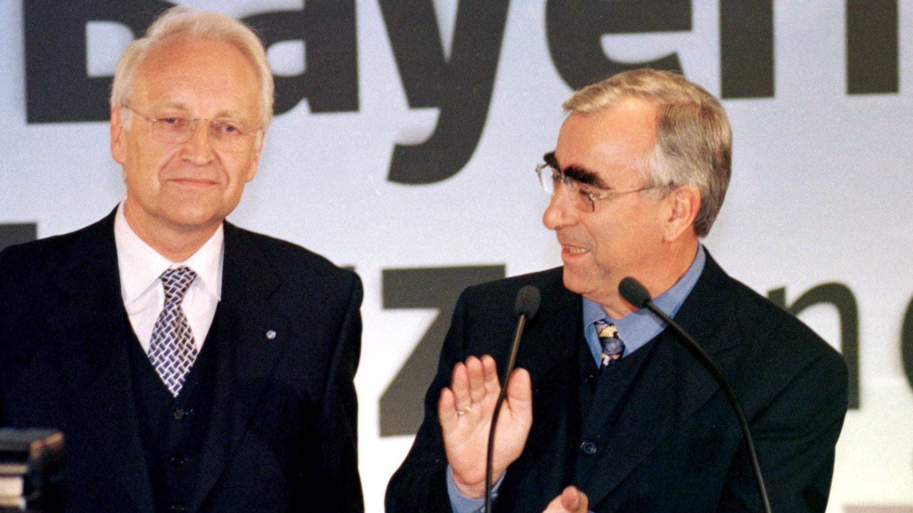 Zwei Männer, eine Partei I: Edmund Stoiber (r.) und Theo Waigel.