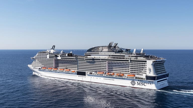 Das neue Flaggschiff der MSC, die "Meraviglia.