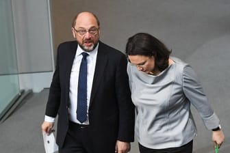 Nicht immer einer Meinung: SPD-Chef Martin Schulz und die Fraktionsvorsitzende Andrea Nahles.