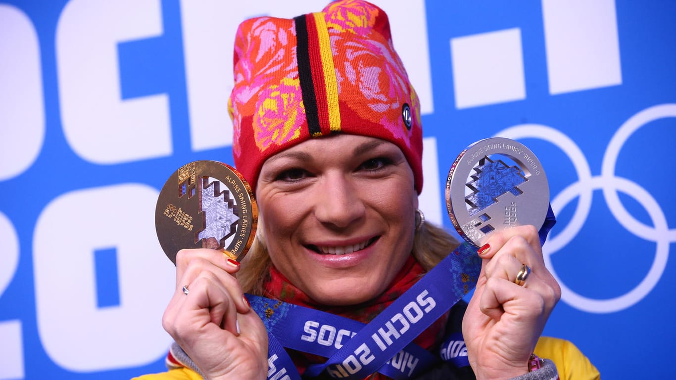 Maria Höfl-Riesch gewann bei den Olympischen Spielen 2014 in Sotschi Silber im Super-G und Gold in der Super Kombination.