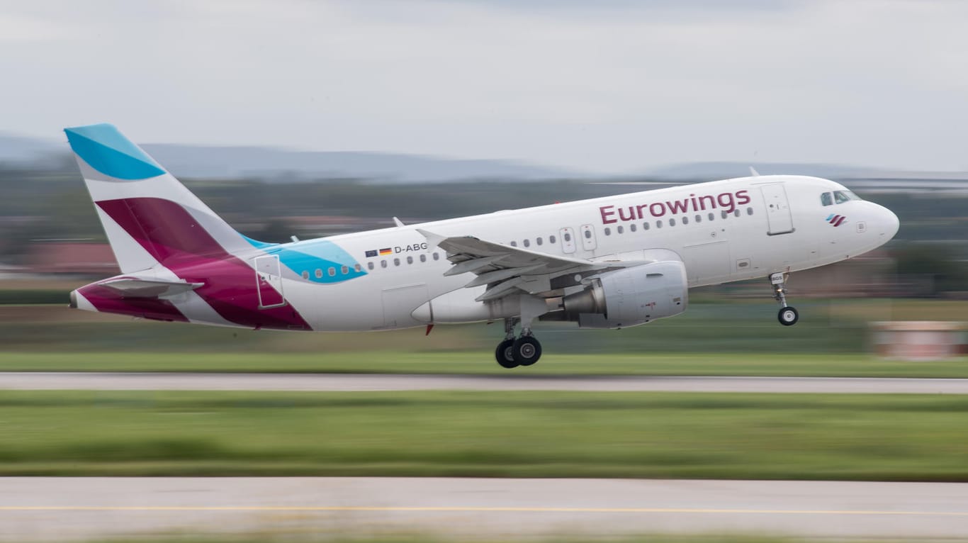 Ein A319 von Eurowings hebt ab: Bei dem Zwischenfall kam niemand zu Schaden.
