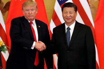 US-Präsident Trump in Peking mit Chinas Staatspräsident Xi: Die beiden wollen sich jetzt um die Probleme der Welt kümmern.