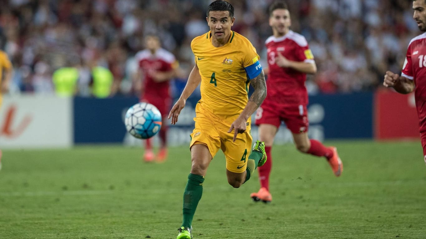 Tim Cahill schoss Australien mit zwei Treffen im entscheidenden Spiel gegen Syrien in die Play-offs.