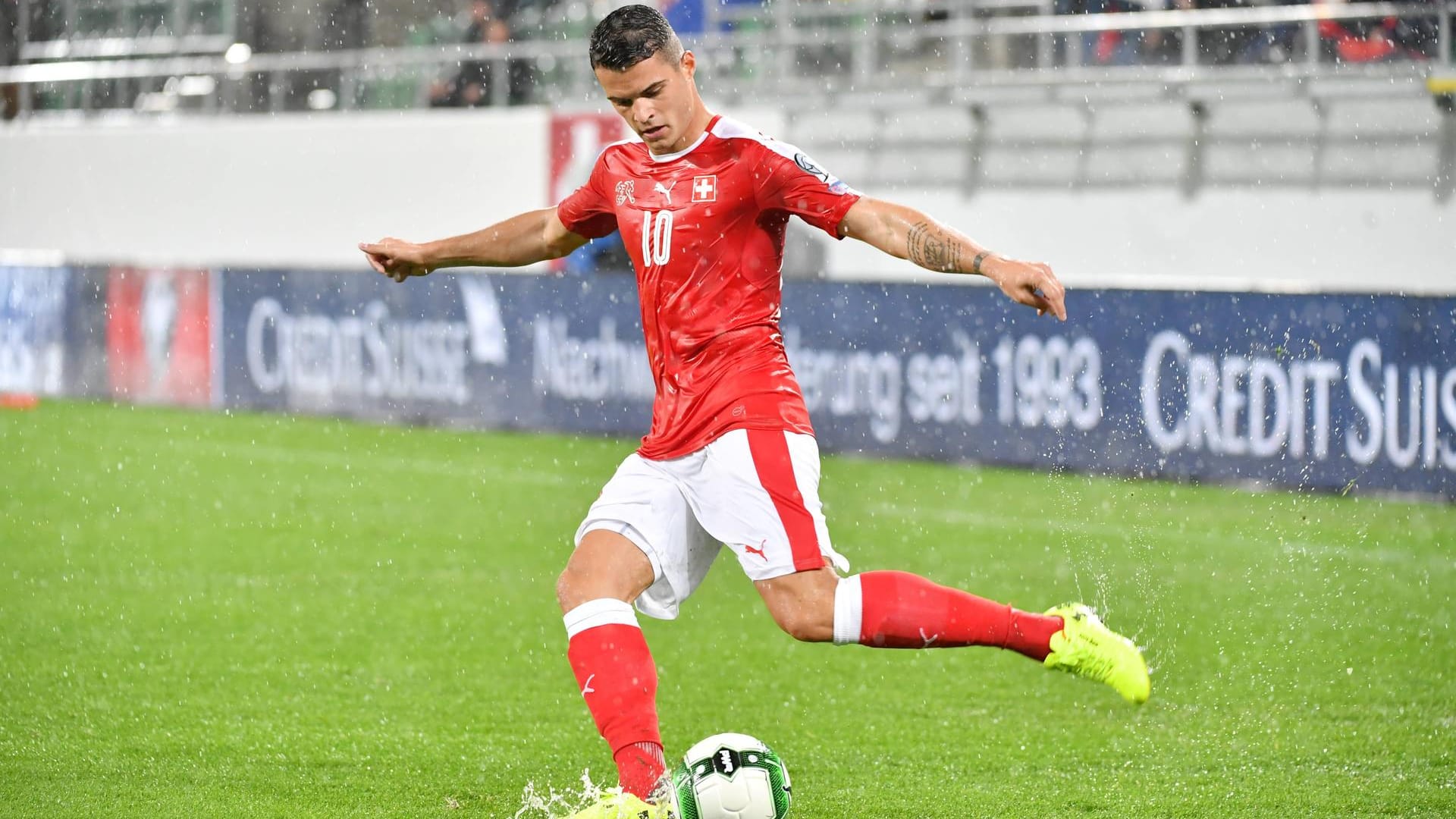 Der Schweizer Schlüsselspieler Granit Xhaka war vor seinem Wechsel zum FC Arsenal bei Borussia Mönchengladbach aktiv.