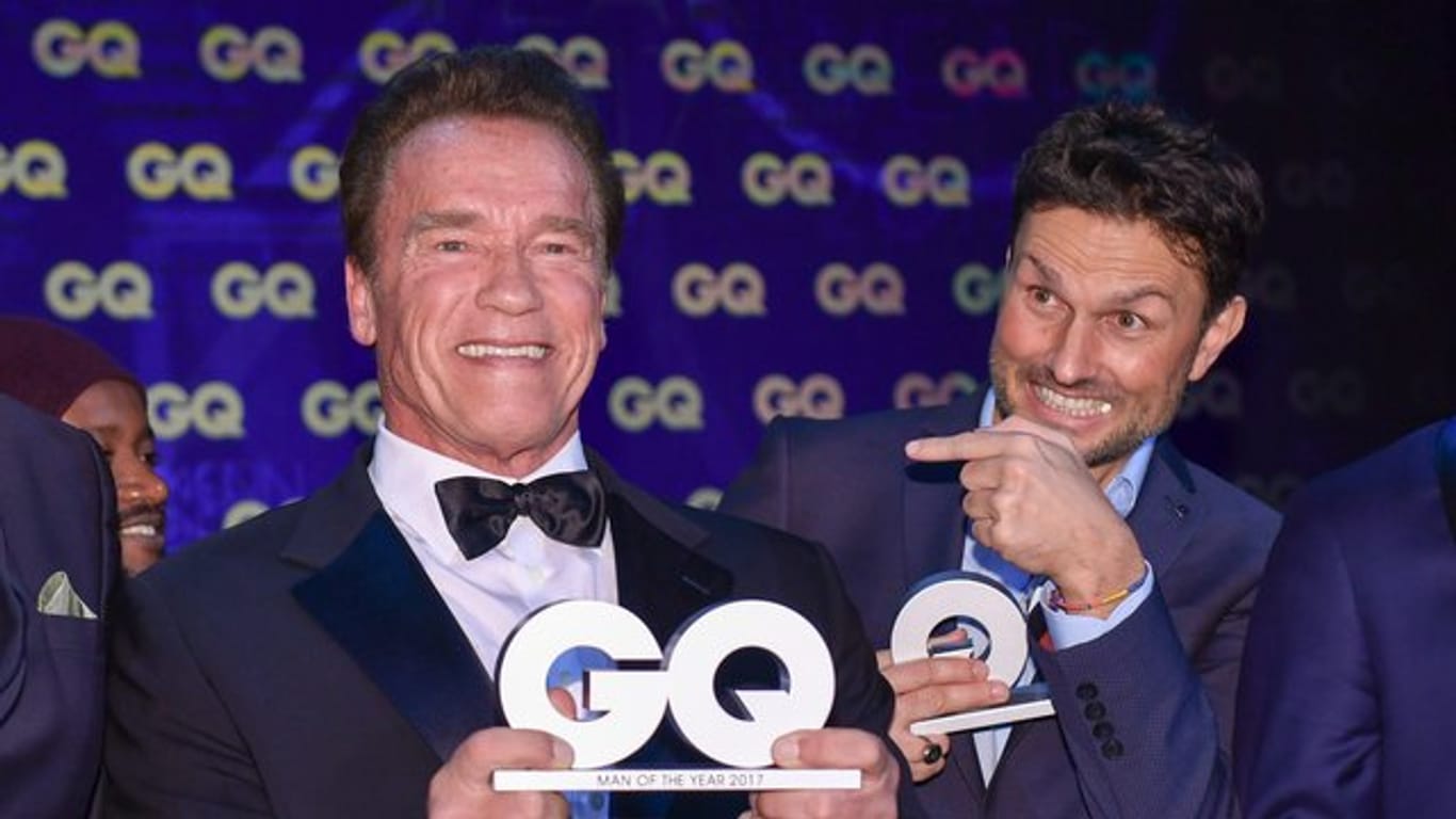 Gewinner: Jahrhundert-Legende Arnold Schwarzenegger (l) und Simon Verhoeven ("Willkommen bei den Hartmanns").