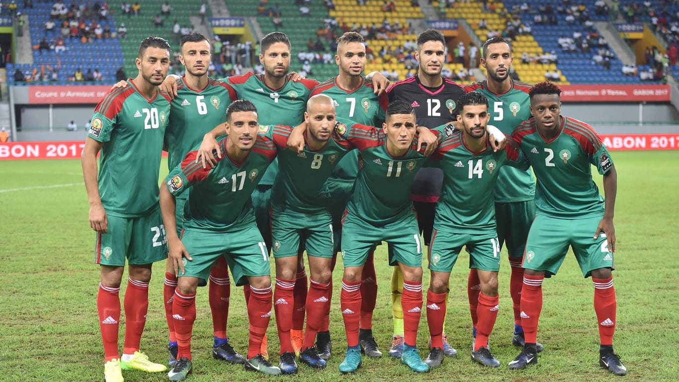 Die marokkanische Nationalmannschaft um Ex-Bayern-Spieler Medhi Benatia (r. o.) ist bei der WM 2018 dabei.