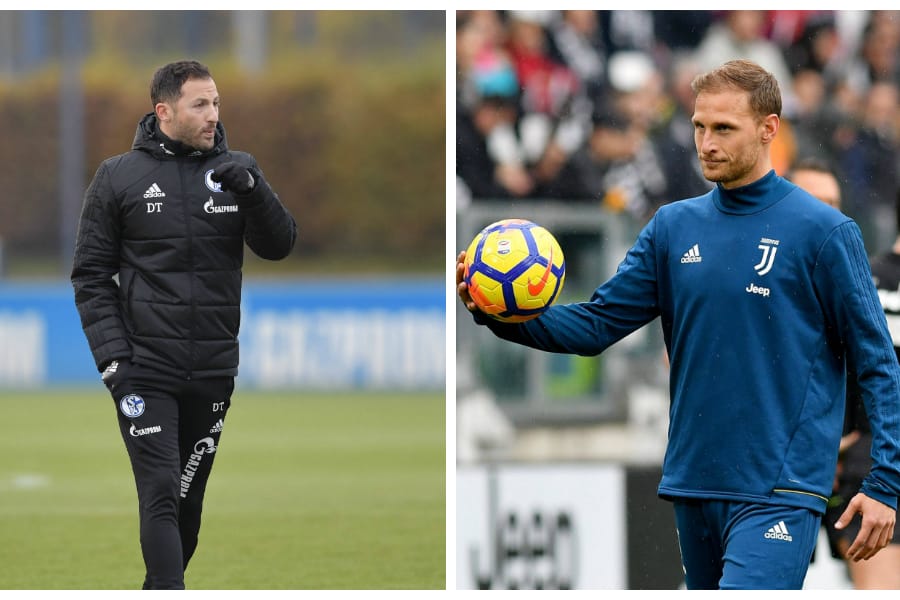 Domenico Tedesco (l.) und Benedikt Höwedes haben ihre Differenzen ausgeräumt.