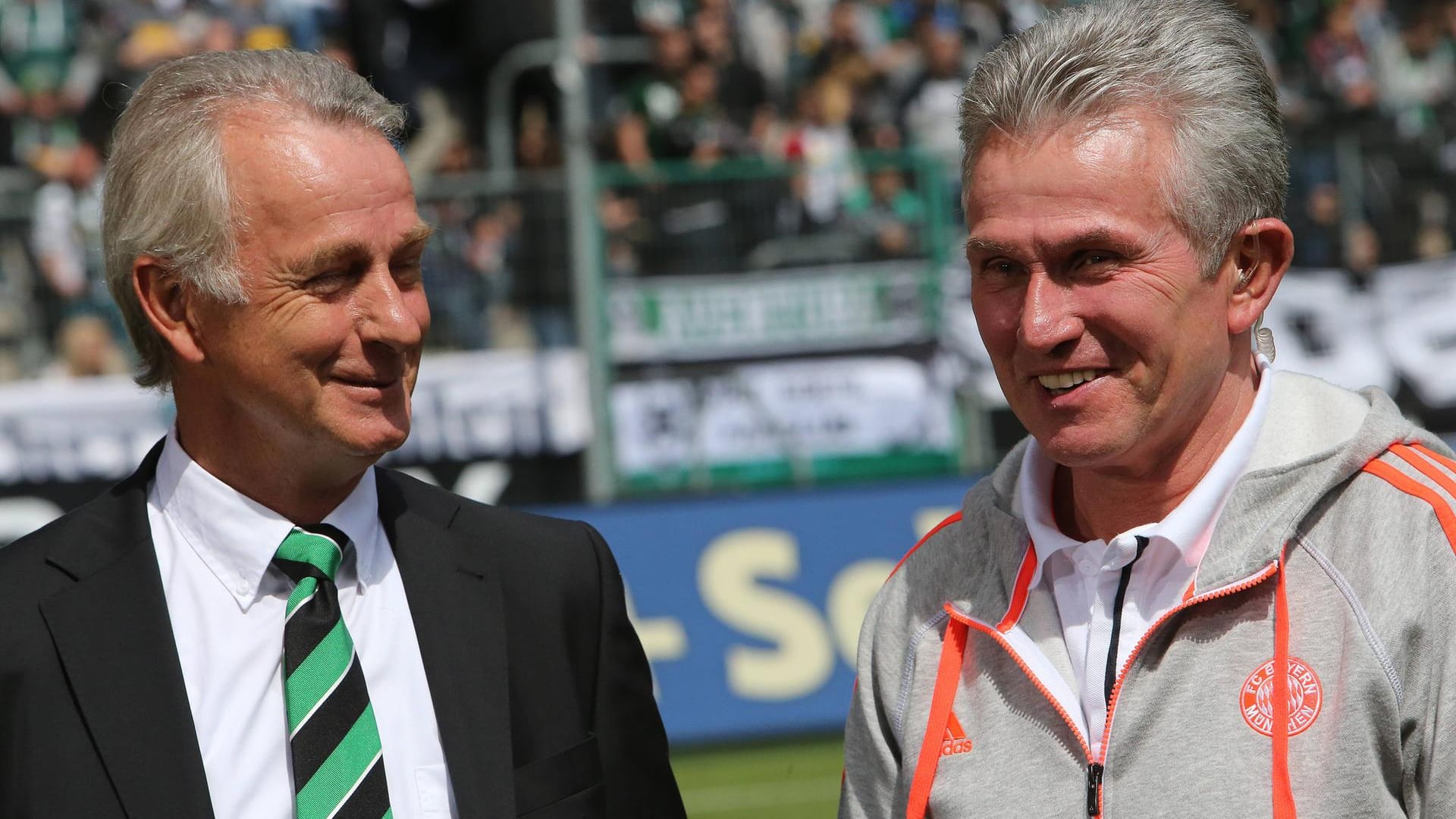 Rainer Bonhof (l.) und Jupp Heynckes sind gute Freunde aus gemeinsamen Tagen in Mönchengladbach.