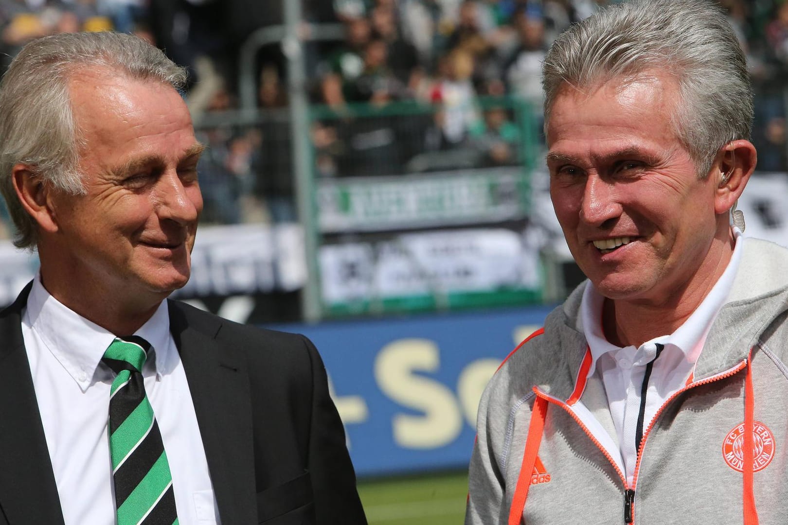 Rainer Bonhof (l.) und Jupp Heynckes sind gute Freunde aus gemeinsamen Tagen in Mönchengladbach.