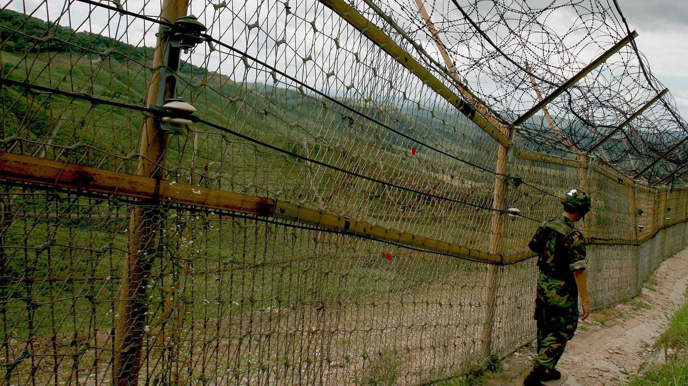 Südkoreanischer Militärpolizist: Die innerkoreanische Grenze ist dicht.