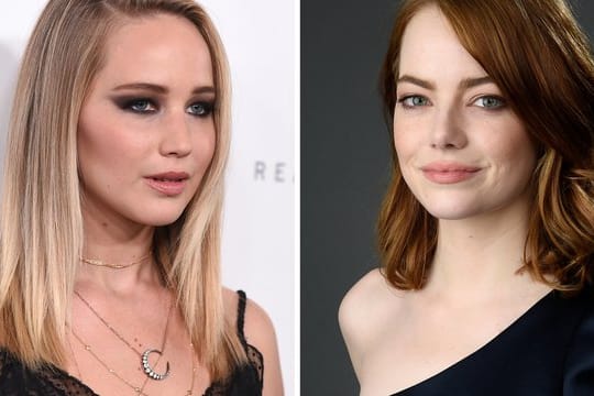 Jennifer Lawrence (l) und Emma Stone sind Freundinnen.