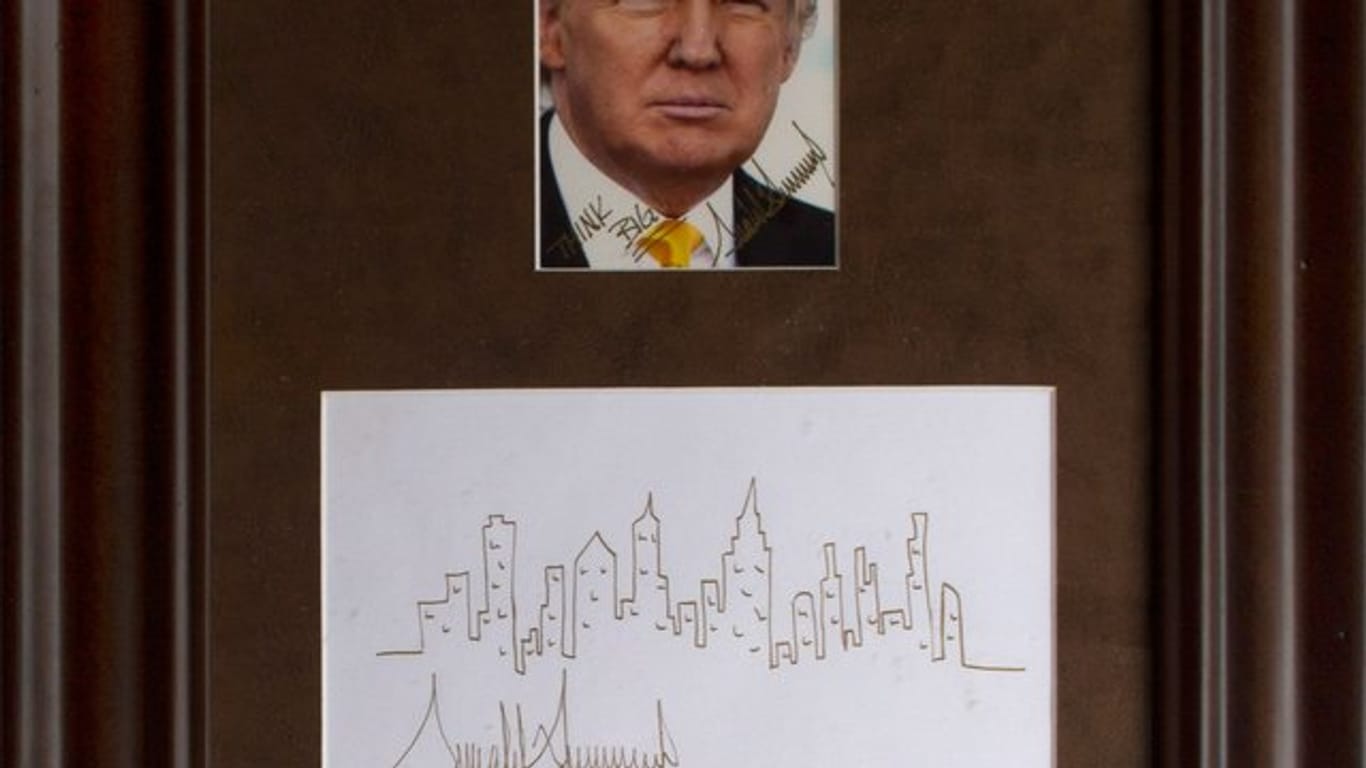 Donald Trump hat die Skyline von Manhatten verewigt.
