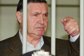 Der italienische Mafiaboss Salvatore "Totò" Riina steht am 02.