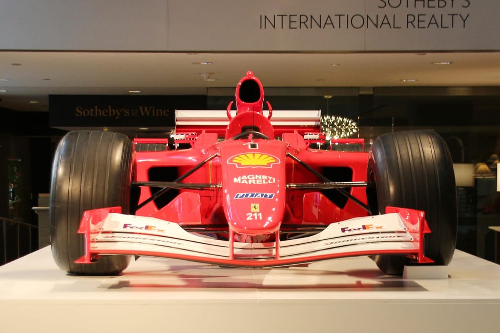 Formel 1-Auto von Ferrari: In dem Boliden gewann Michael Schumacher 2001 den Grand Prix von Monaco.