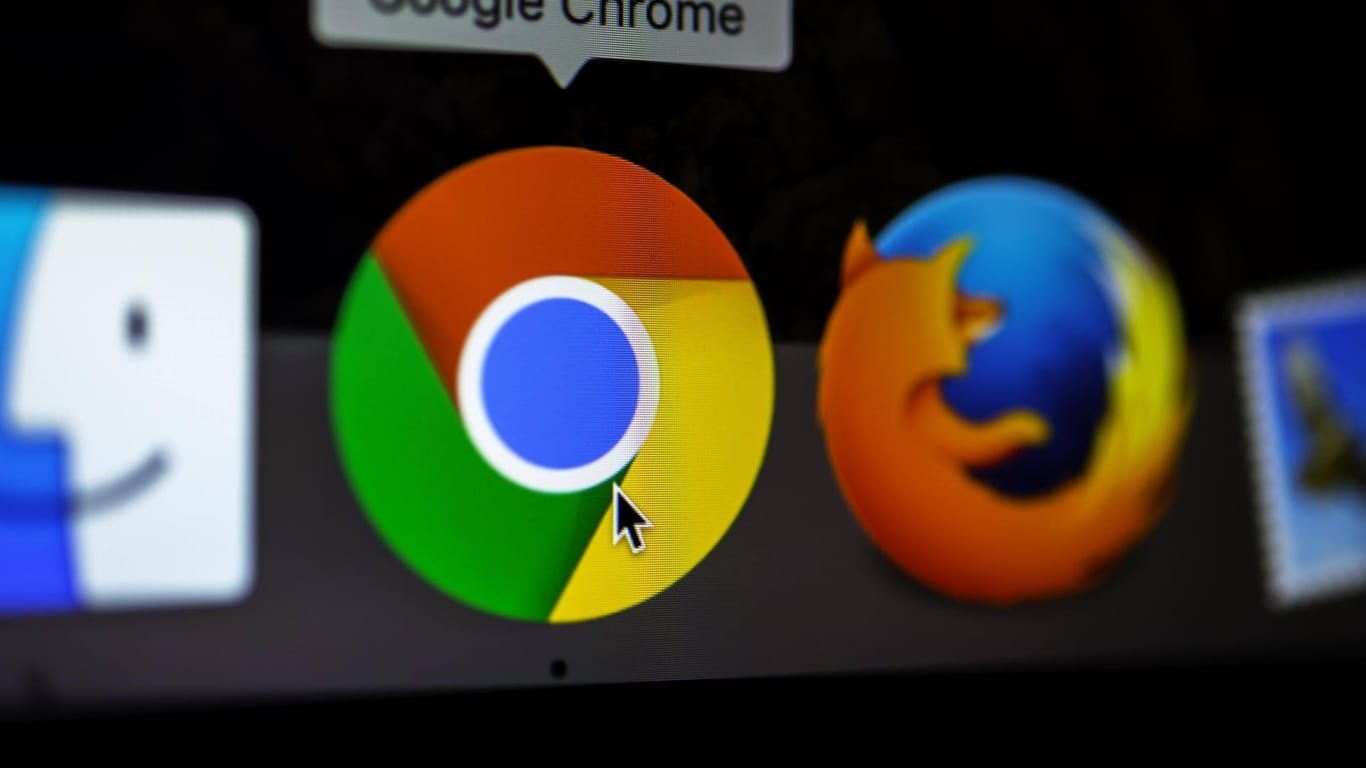 Die Symbole der beiden Browser Google Chrome und Mozilla Firefox nebeneinander