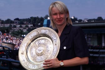 Jana Novotna nach ihrem Wimbledon-Triumph 1998
