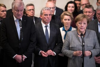 Gescheitert: Bundeskanzlerin Angela Merkel und CSU-Chef Horst Seehofer nach dem überraschenden Aus der Jamaika-Sondierungen. Zuvor hatte die FDP die Verhandlungen abgebrochen.