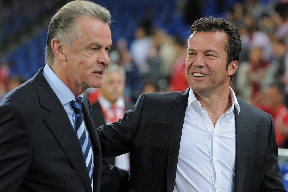 Alte Freunde: Ottmar Hitzfeld (l.), damals Schweizer Nationaltrainer, mit Lothar Matthäus (Bulgarien) bei einem Länderspiel 2011