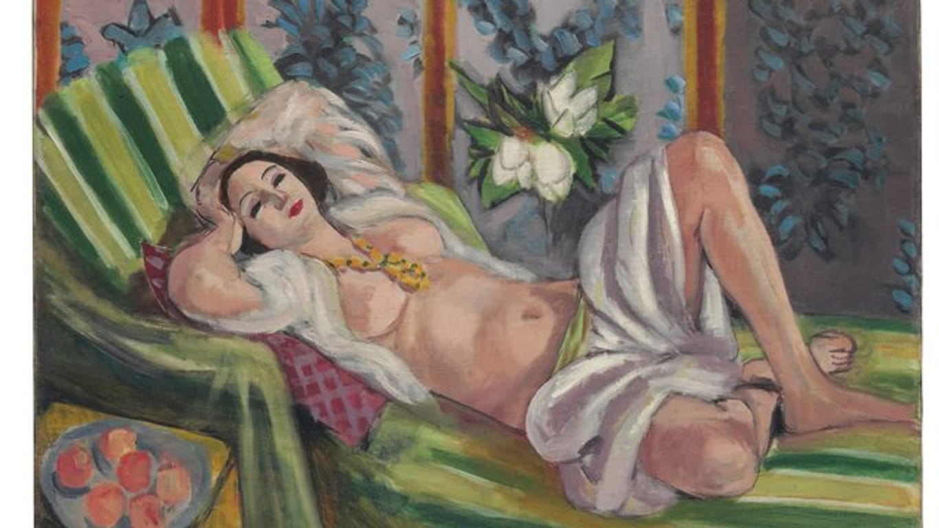 Das Matisse-Gemälde "Odalisque couchee aux magnolias", das im Wohnzimmer des Landsitzes der Rockefellers hing.