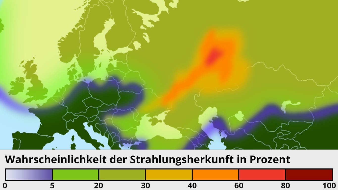Strahlungswolke: Meteorologische Daten und Messwerte deuten auf den wahrscheinlichen Ursprung des Ruthenium 106 hin.