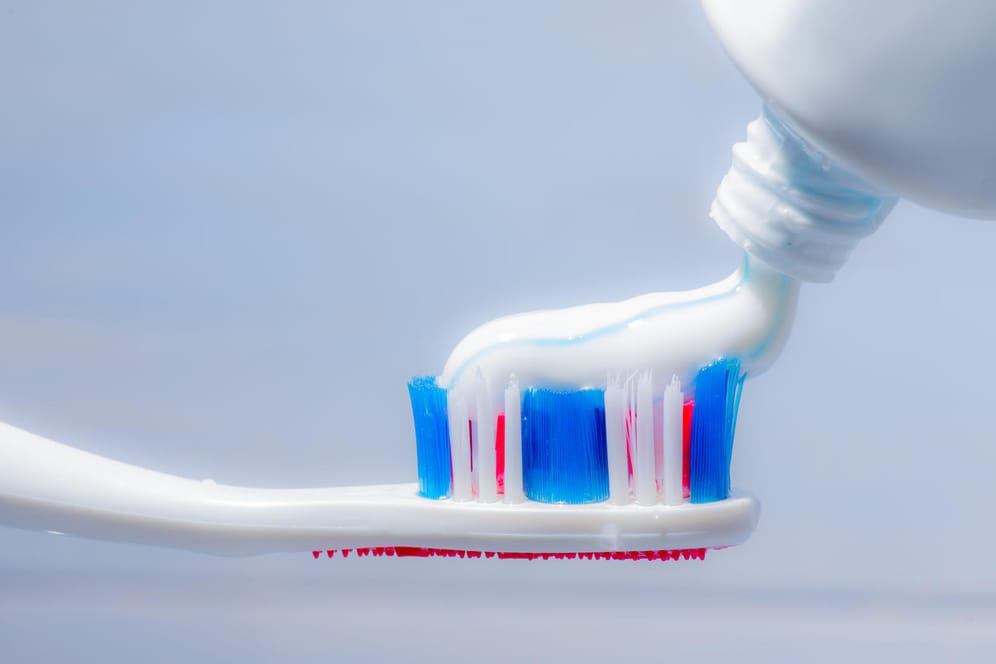 Tooth brush with tooth paste isolated.
