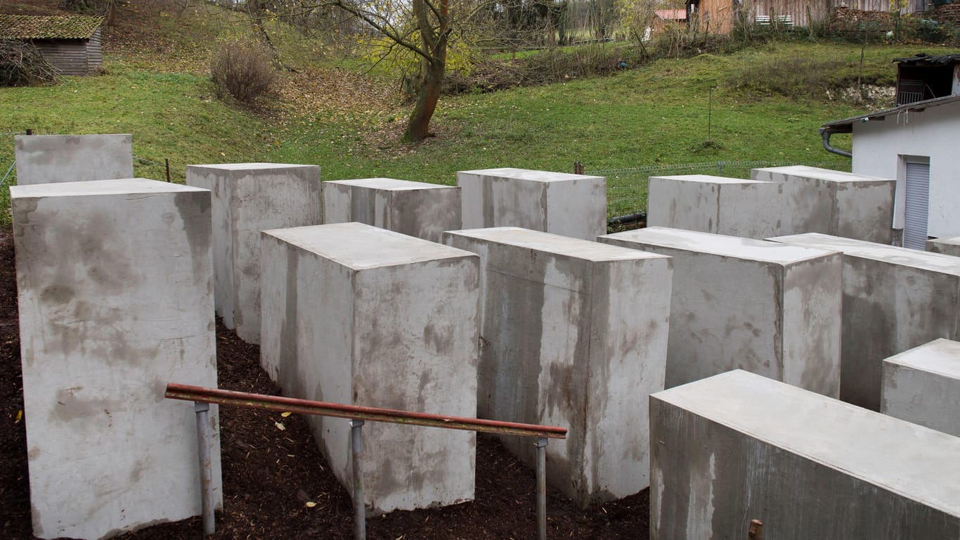 Das "Denkmal der Schande", ein verkleinerter Nachbau des Berliner Holocaust-Mahnmals
