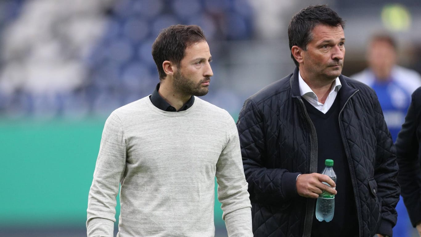 Erfolgreiches Schalke-Duo: Trainer Domenico Tedesco (l.) und Manager Christian Heidel.