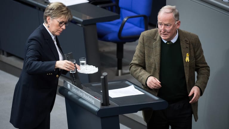 Alexander Gauland geht im Bundestag zum Rednerpult: Die AfD will syrische Flüchtlinge zurück in ihr Heimatland schicken.