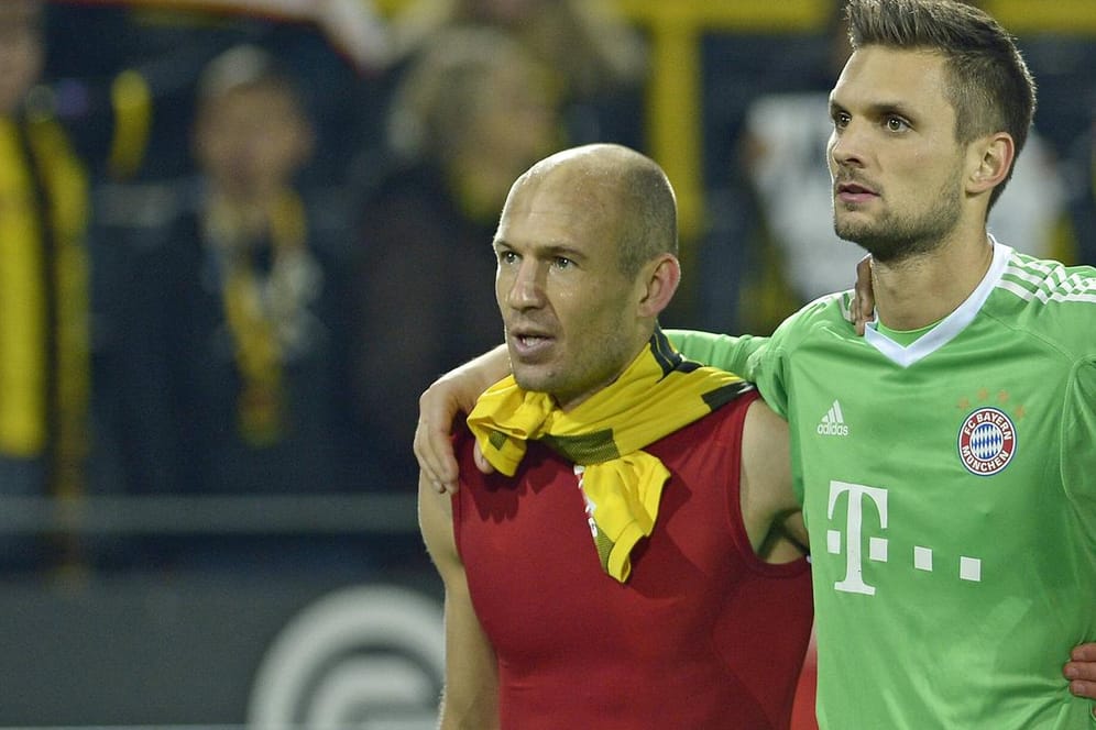 Arjen Robben und Sven Ulreich, hier beim Spiel gegen Borussia Dortmund. Ihre Verträge laufen aus.