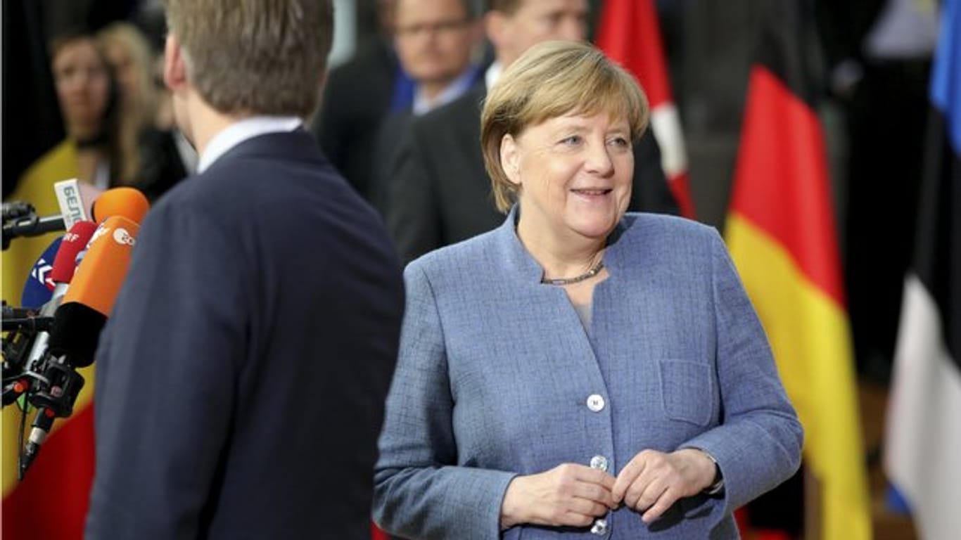 Angela Merkel kommt zum Ost-Gipfel in Brüssel.