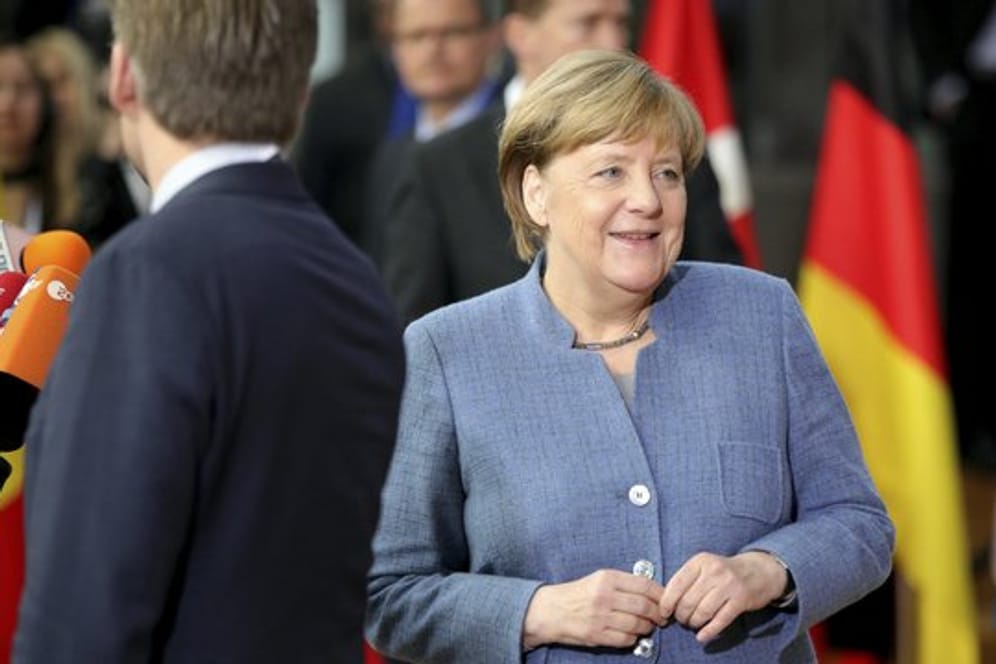 Angela Merkel kommt zum Ost-Gipfel in Brüssel.