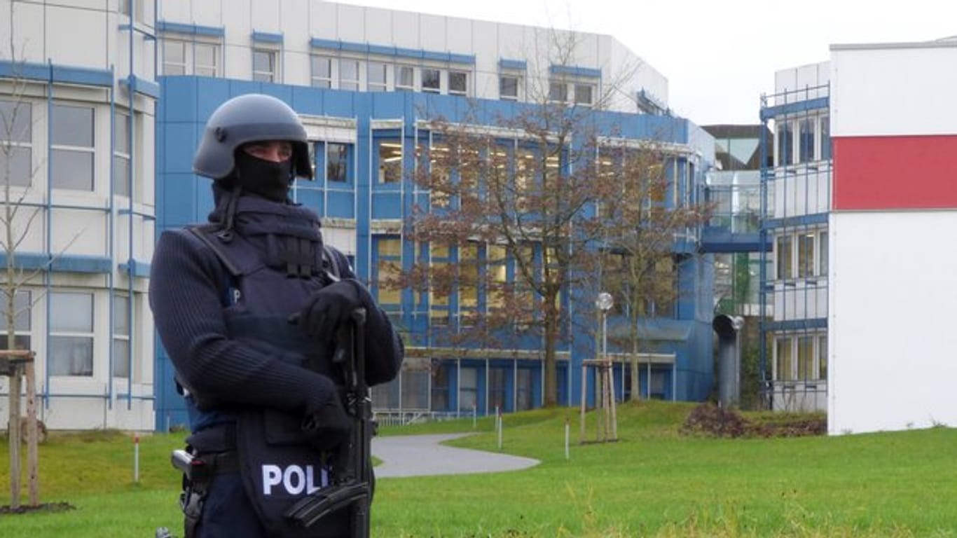 Aus Sicherheitsgründen wurde das Audimax-Gebäude in Trier gesperrt.