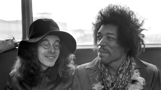 Jimi Hendrix und Bassist Noel Redding 1969 in Hamburg.