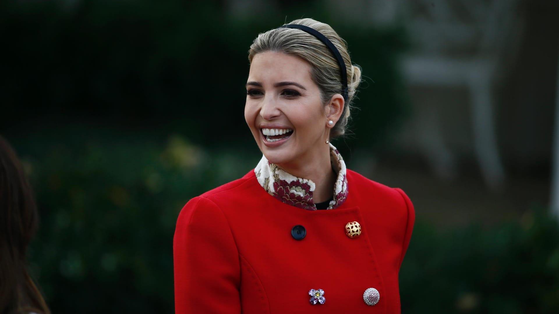 Präsidenten-Tochter und -Beraterin Ivanka Trump bei den traditionellen Thanksgiving-Feierlichkeiten vor dem White House.