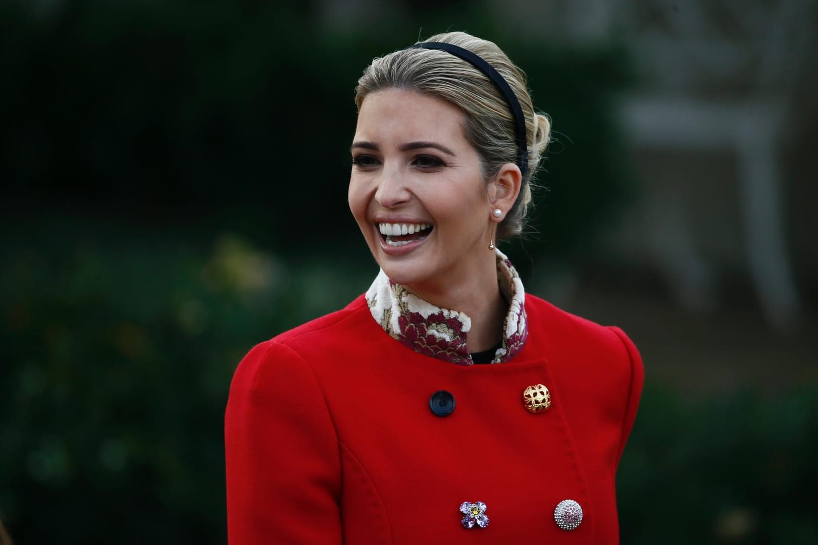 Präsidenten-Tochter und -Beraterin Ivanka Trump bei den traditionellen Thanksgiving-Feierlichkeiten vor dem White House.