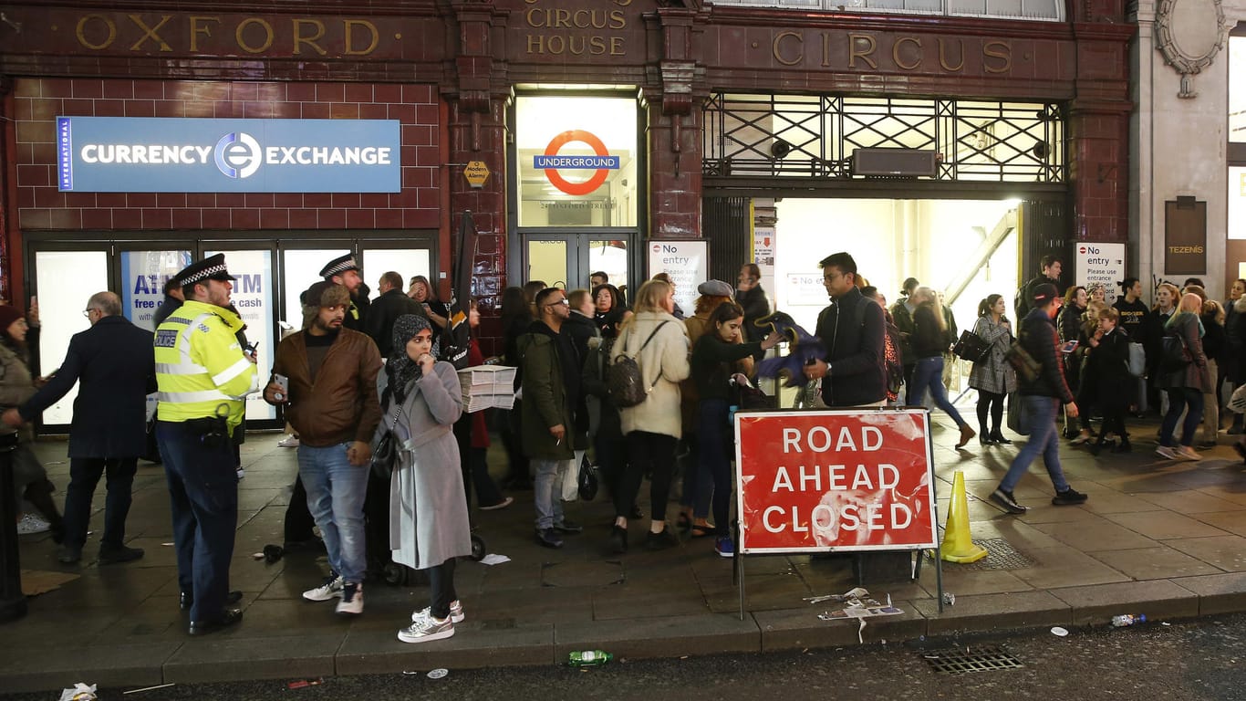Die U-Bahn-Station Oxford Station in London: Terroralarm nach einem Streit am Bahnsteig.