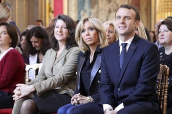 Der französische Präsident Emmanuel Macron und seine Frau Brigitte Macron.